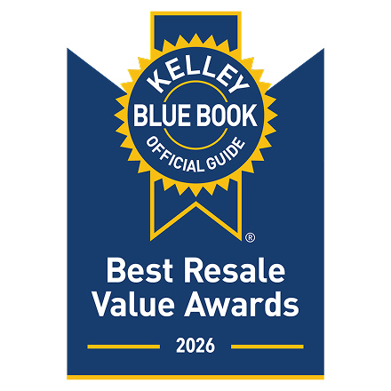 2026 Kelley Blue Book Best Resale Value Award logo