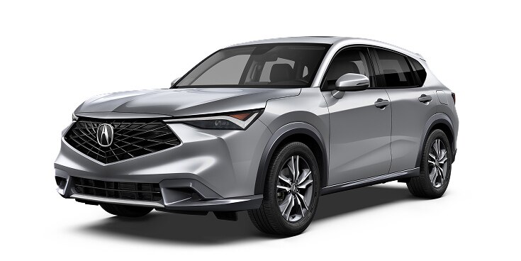 2025 Acura ADX in Solar Silver Metallic front three-quarter in a studio lighting (Premium Compact SUV) 2025 Acura ADX in Solar Silver Metallic front three-quarter in a studio lighting (Premium Compact SUV)