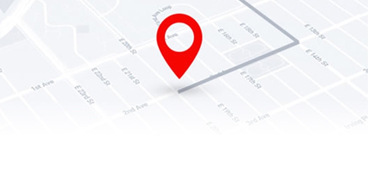 Map showing a location pointing to a dealer location Map showing a location pointing to a dealer location